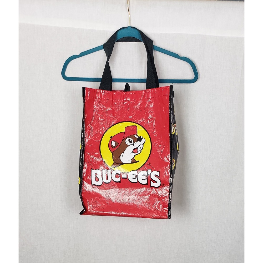 Buc-ee's Reusable Shopping Bag Red Black Beaver Logo Tote Bag Texas Souvenir